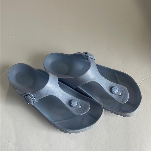 Birkenstock- baby blue rubber sandal slides - size 38 - Picture 1 of 7